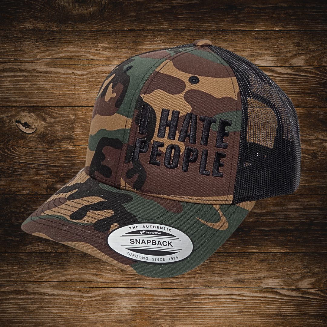 I Hate People - Camo/Black (Snapback)